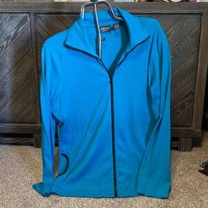 Chico's Turquoise Ribbed zippered Jacket
